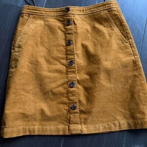 J. Crew Tan Corduroy Skirt NWOT